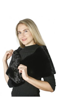 Black mink fur stole